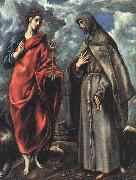 El Greco Saints John the Evangelist and Francis oil painting